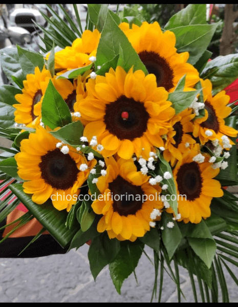 O’ sole mio . Bouquet di girasoli